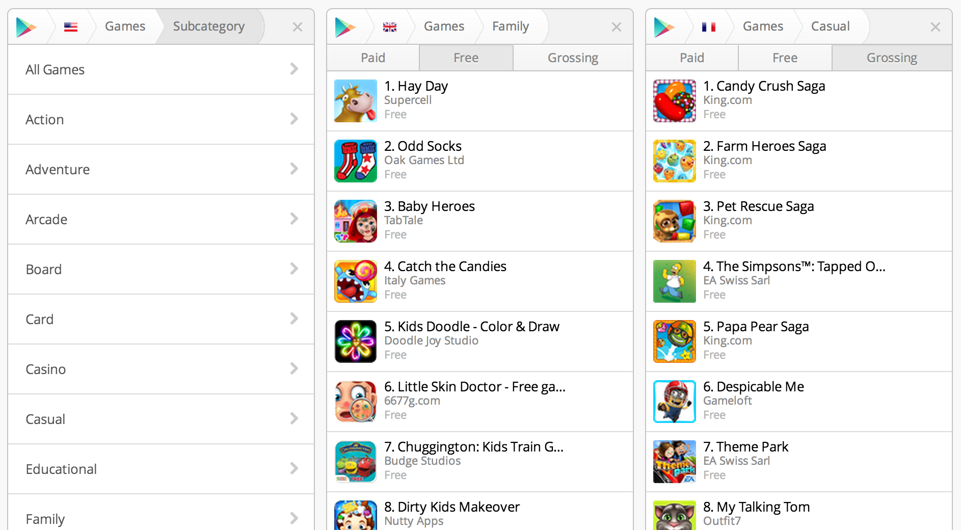 12 new game categories added to google play