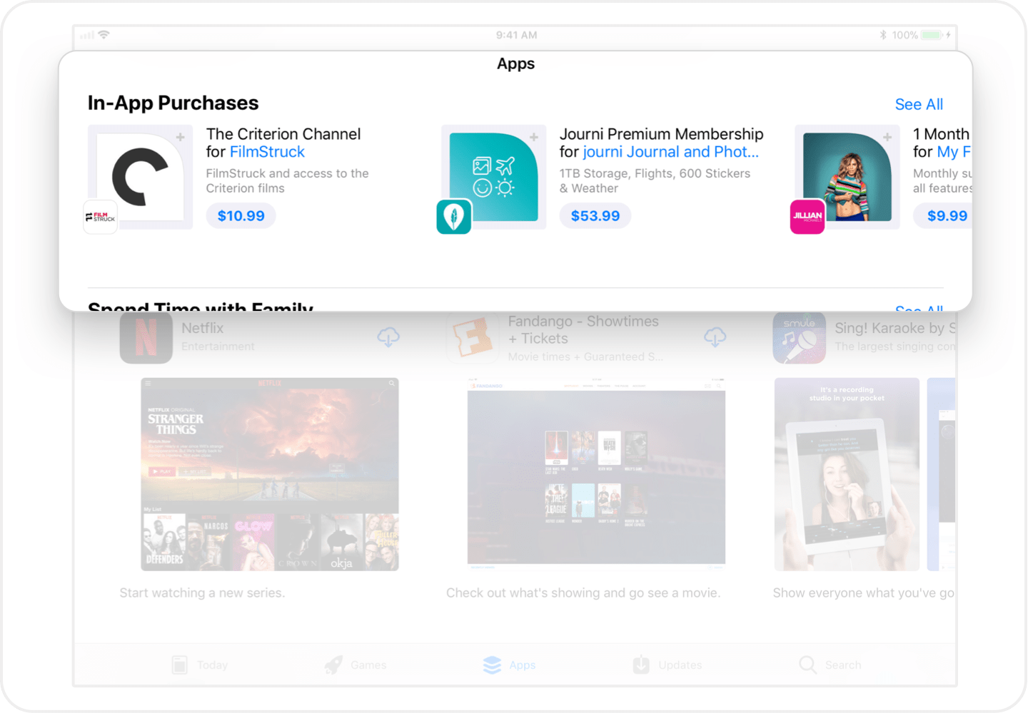 Featured in-app purchases and subscriptions in iOS 11